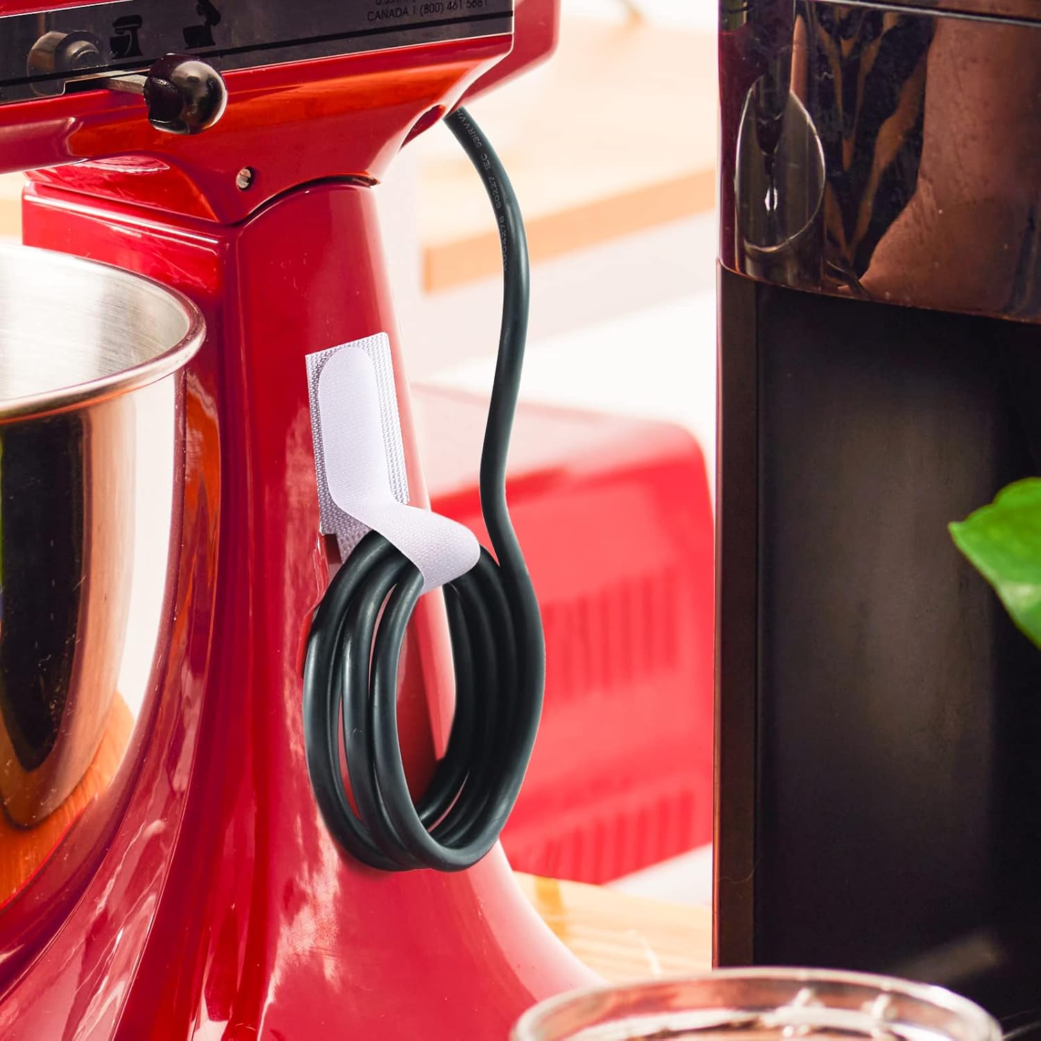 SUITMAT Cord Organizer for Appliances 18 Pack, Cable Organizer Cord Holder for Small Kitchen Appliances, Kitchenaid Stand Mixer Air Fryer Coffee Maker Pressure Cooker (White) 18 PACK (White) image 2 of 7 B0CKHGJH56