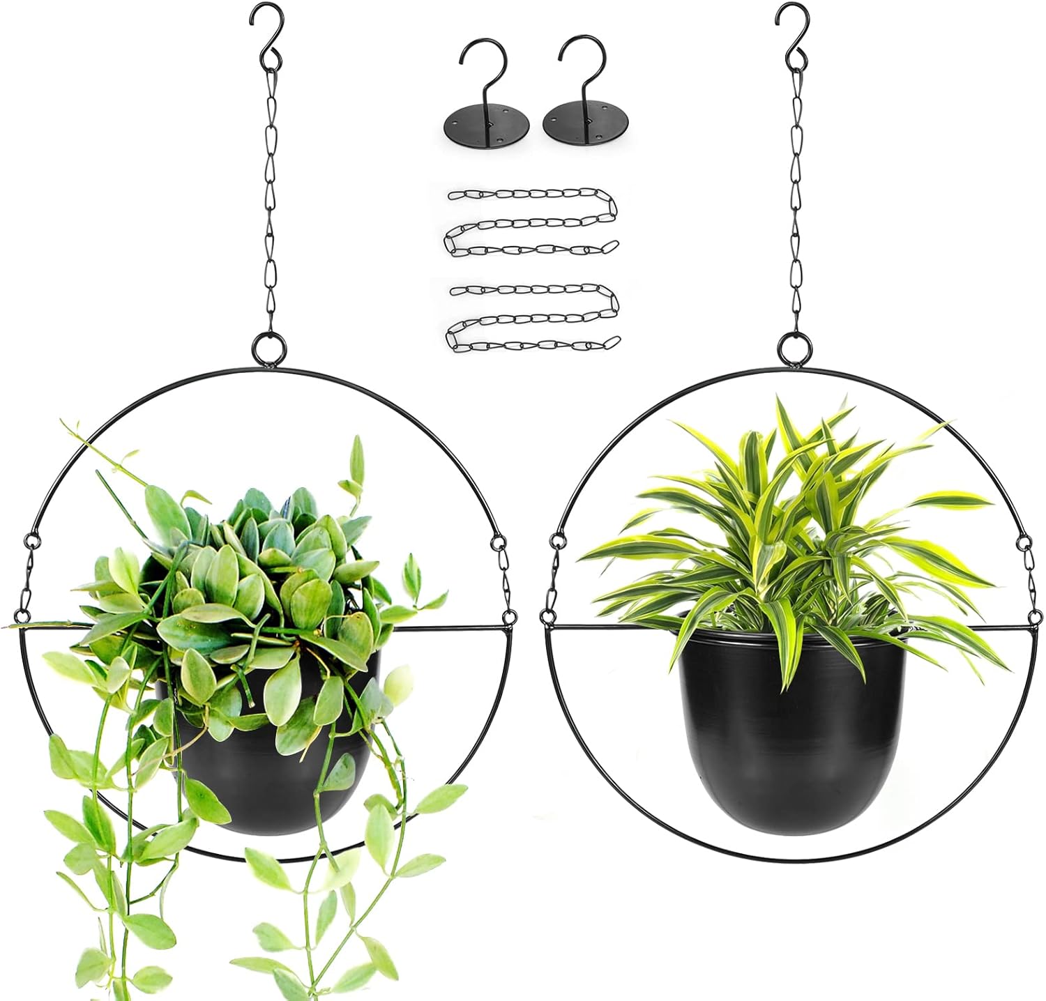Buy AWZ P EAL. Metal Hanging Planters, Indoor and Outdoor Hanging
