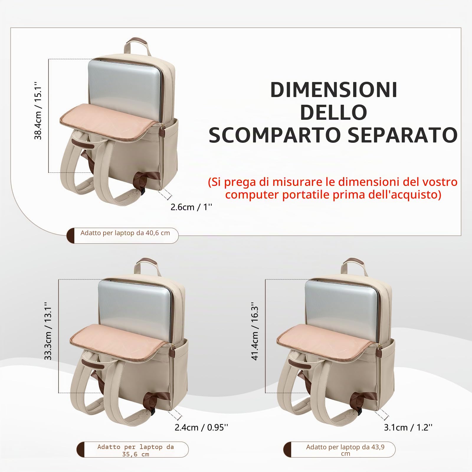 Zaino Porta PC Donna,Multifunzione 17.3 Pollici Zaino Donna Antifurto Zaino Scuola Zaino per Computer Zaino da Viaggio,Borse da Cabina per Easyjet, Zaino per Università
