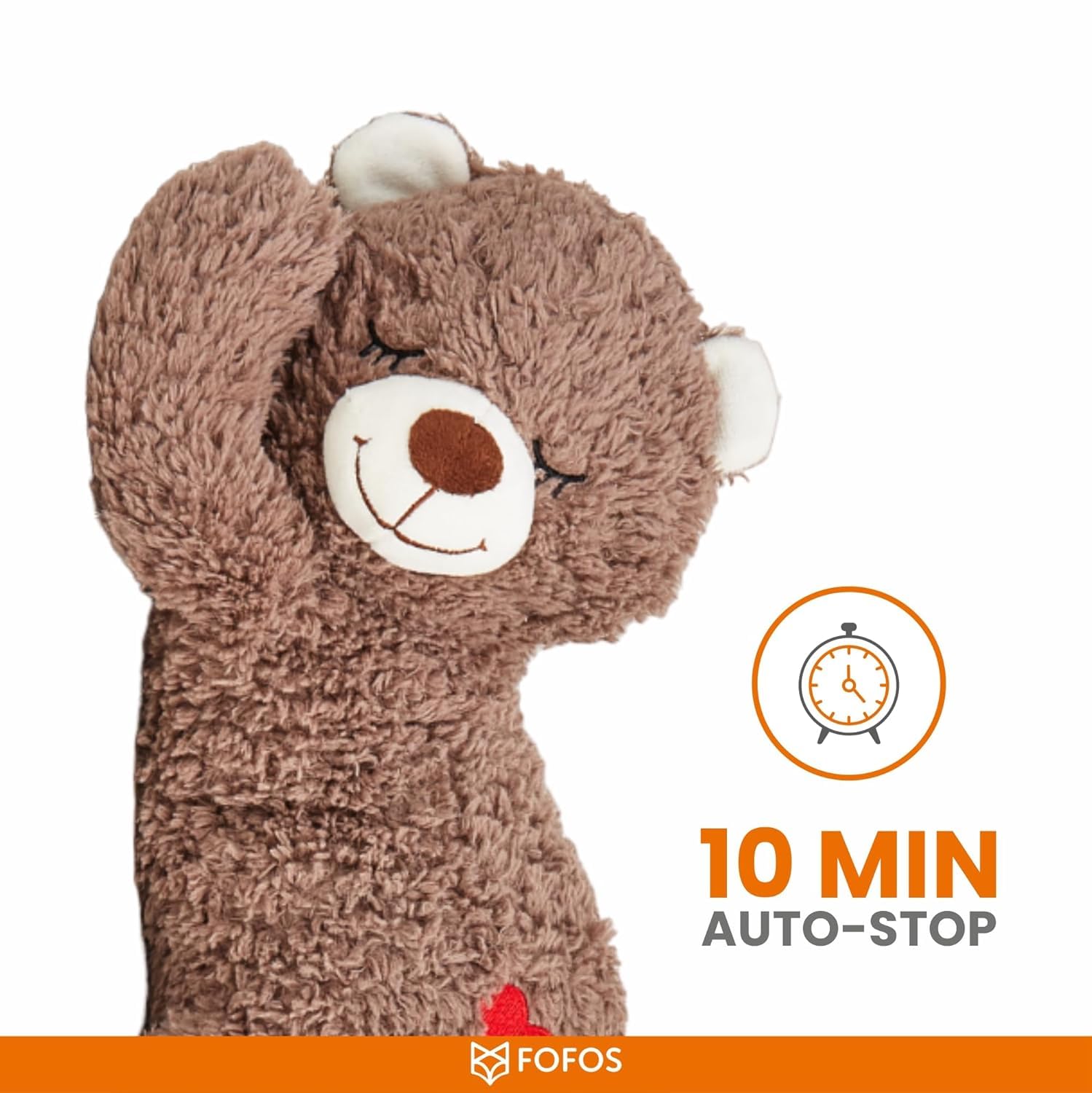 FOFOS Juguete de Latido del corazón para Cachorros: Juguete de Latido del corazón para aliviar la ansiedad por separación, Latido del corazón de Cachorro, Animal de Peluche, calmante para la ansiedad