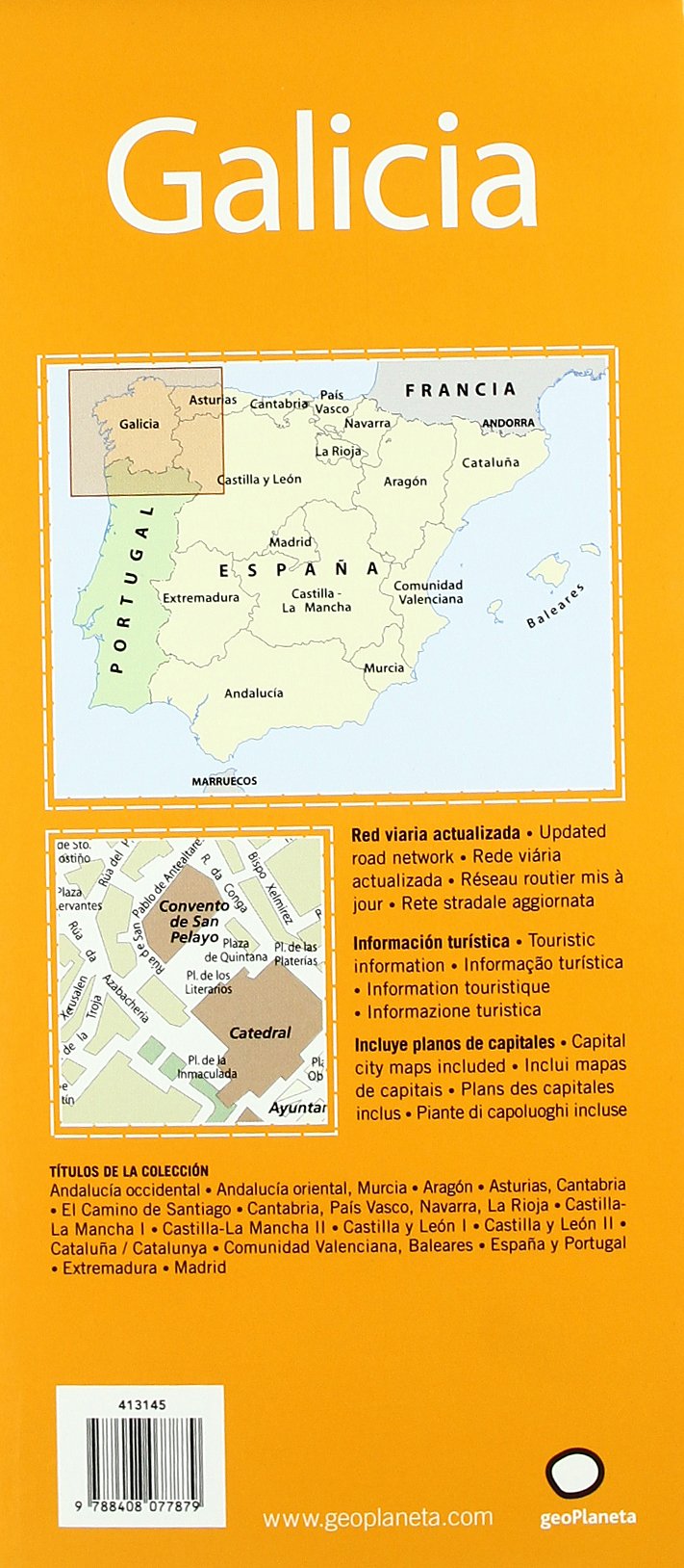 Mapa de carreteras de Galicia (Atlas de carreteras)