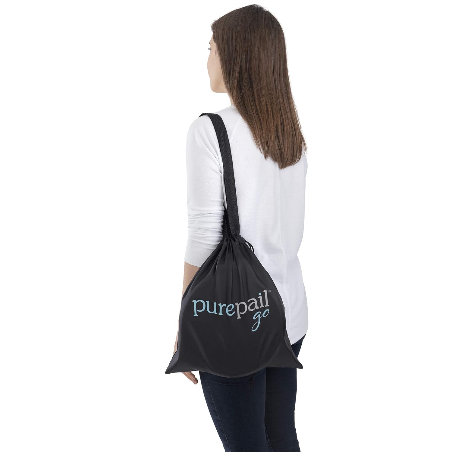 PurePail Go Portable Diaper Pail – White, Fragrance-Free Odor Control for On-the-Go/Travel, Includes 1 Go + 2 Refill Bags + 1 Charcoal Filter + 1 Travel Case : Everything Else