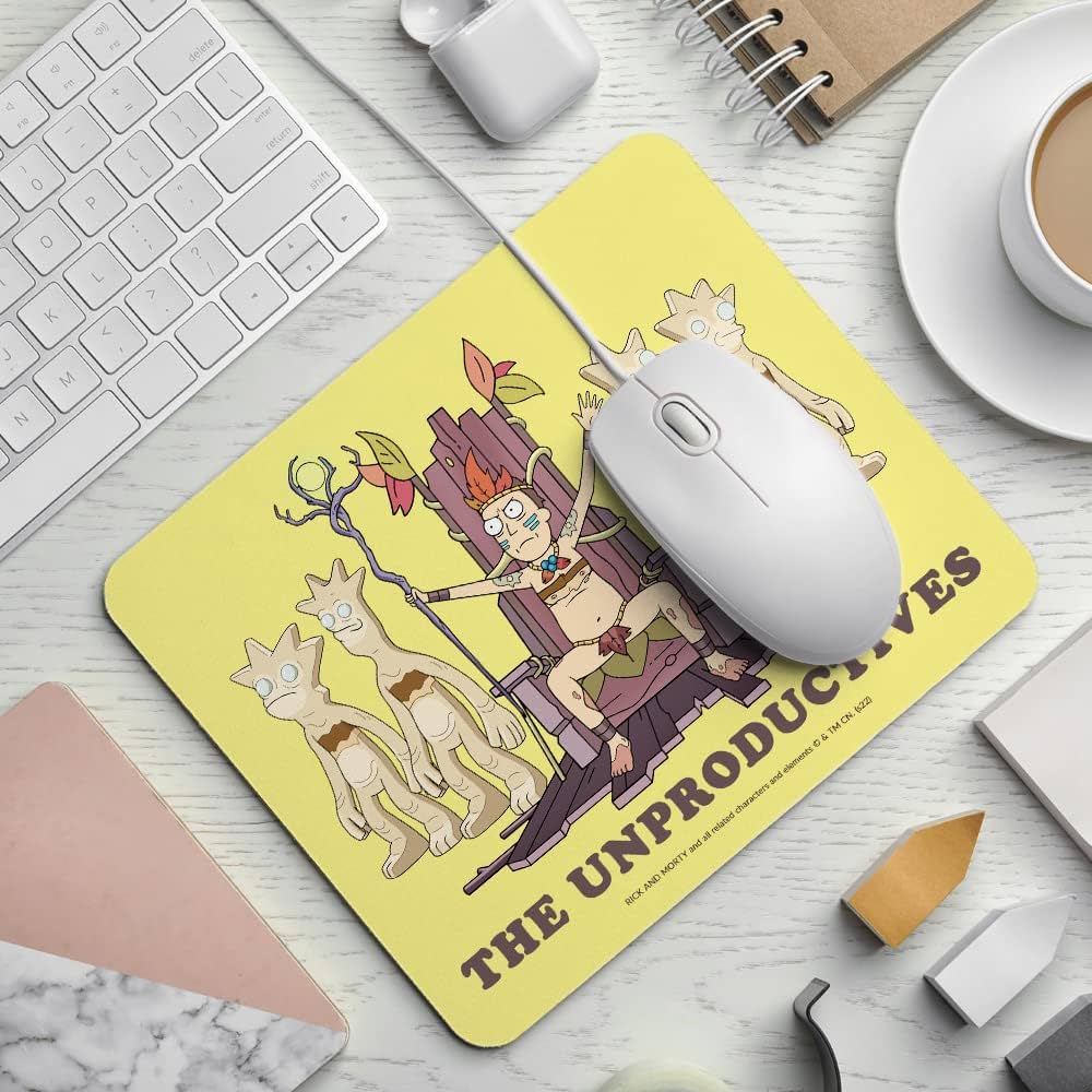 ERT GROUP Original And Officially Licensed By Rick and Morty Mouse Pad for PC, Pattern Rick and Morty 018 Black, Computer Mouse Mat, Non-Slip, 220 mm