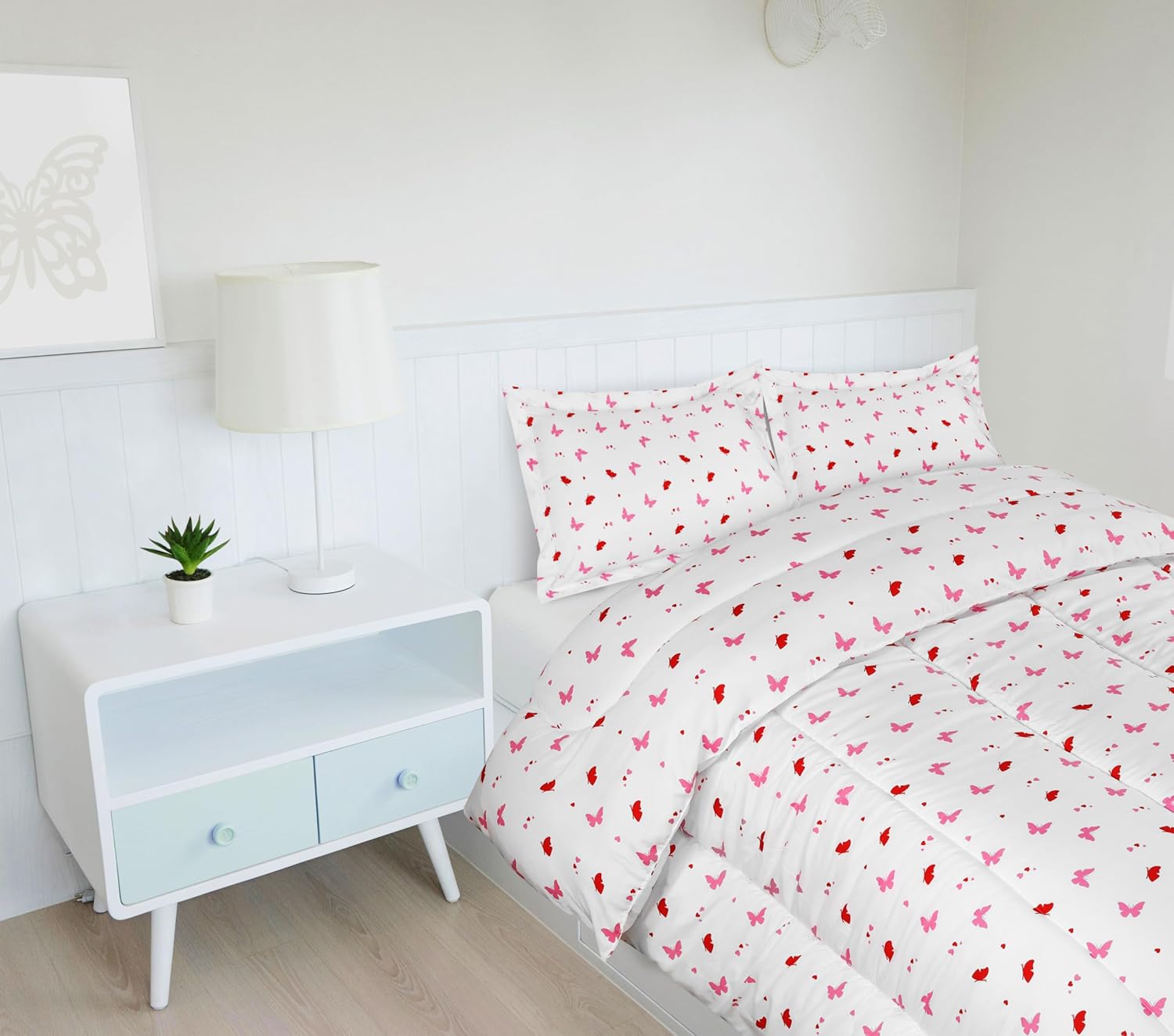 Utopia Bedding All Season Butterfly Comforter Set with 2 Pillow Cases, 3 Piece Soft Brushed Microfiber Kids Bedding Set for Boys/Girls, Machine Washable (Twin) - Image 5