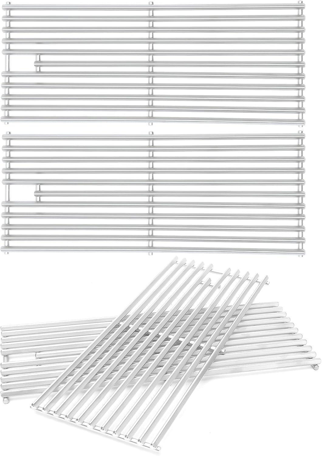 J&HYBBQ Blaze Grill Grates Replacement 4pcs Set, 18" x7-3/8 304 Stainless Steel Cooking Grids for Blaze 3/4/5 Burner Grills (Not Pro Series), Rust-Proof & Easy Clean