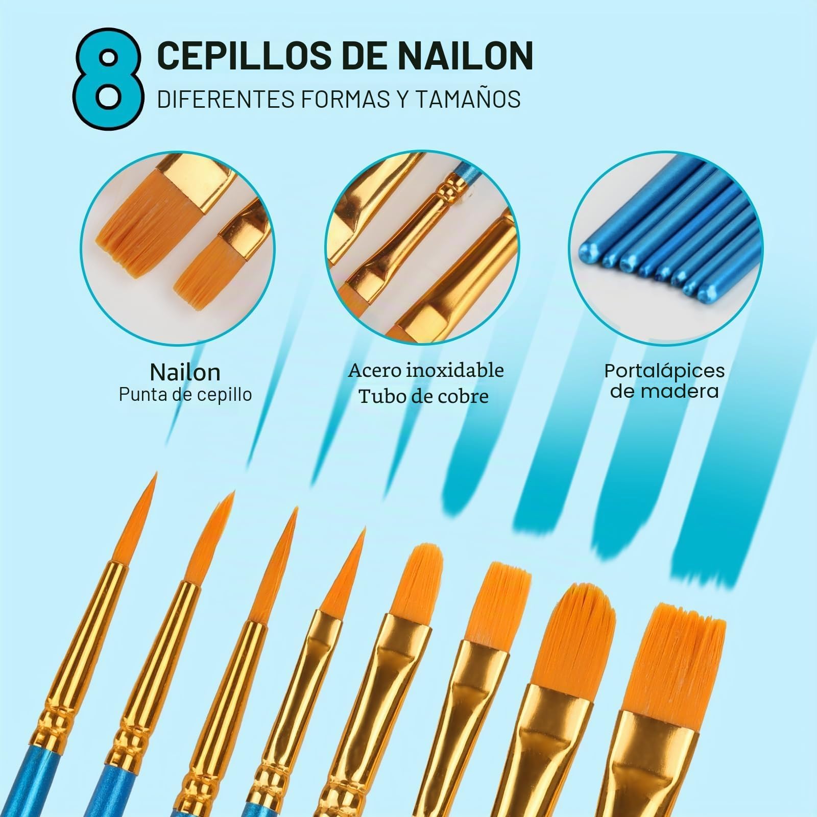 Kit de Pintura,Juego De Pinturas Acrílicas,Acrílicas 24 Colores, Con Caballete De Mesa, 8 Platos De Lienzo, 8 Pinceles, Taza De Limpieza, Esponja, Paleta,Para Artistas Principiantes