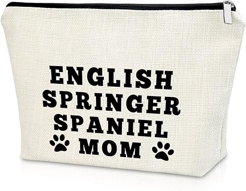 Sazuwu Bolsa de maquillaje para amantes de los perros, Inglés Springer Spaniel Mamá