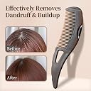 Creative Dandruff Removal Comb, 2025 New Energy Massage Comb Hair Dressing Brush, Self-Cleaning Anti-Static Massage Scalp Care Comb with Skin Scraping Gua Sha Handle for Women Men [ Hair fall control ] gallery image
