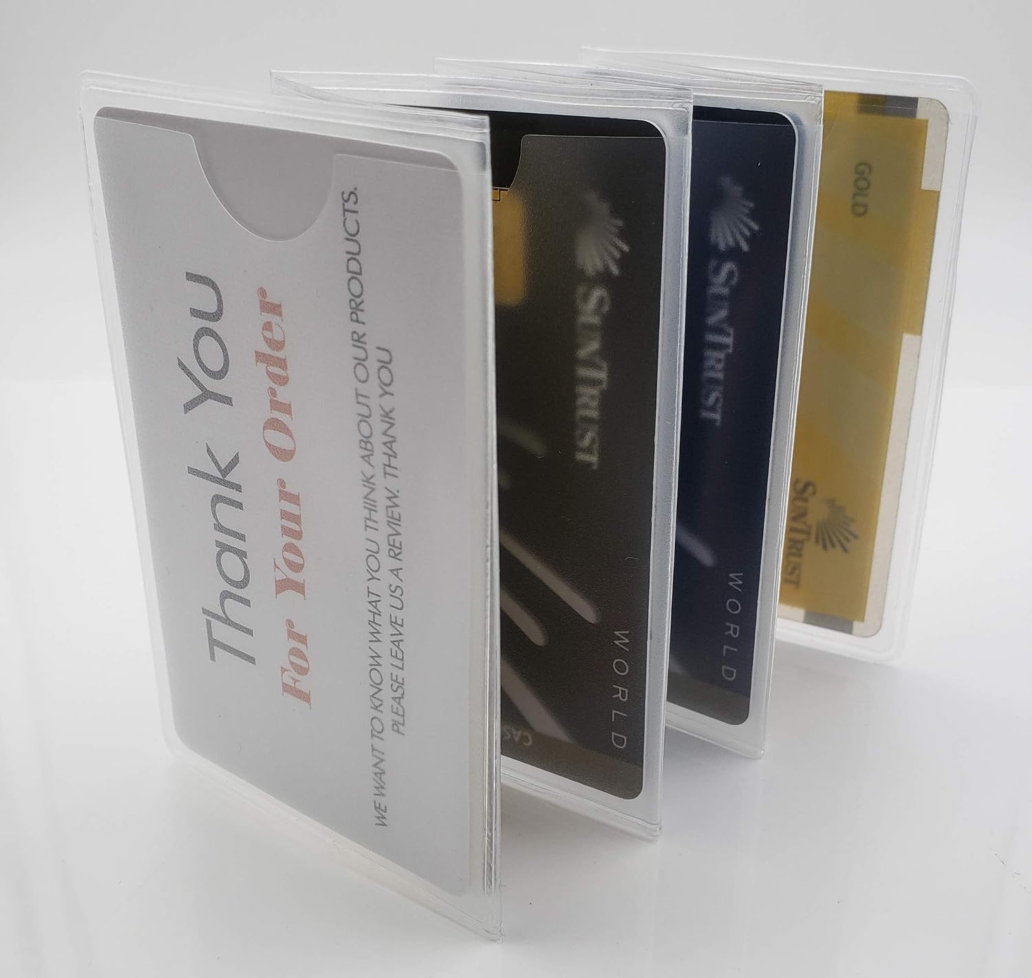 Pack of 2 Wallet Inserts Clear Plastic Vinyl Picture and Card Holder Accordion 7 Page