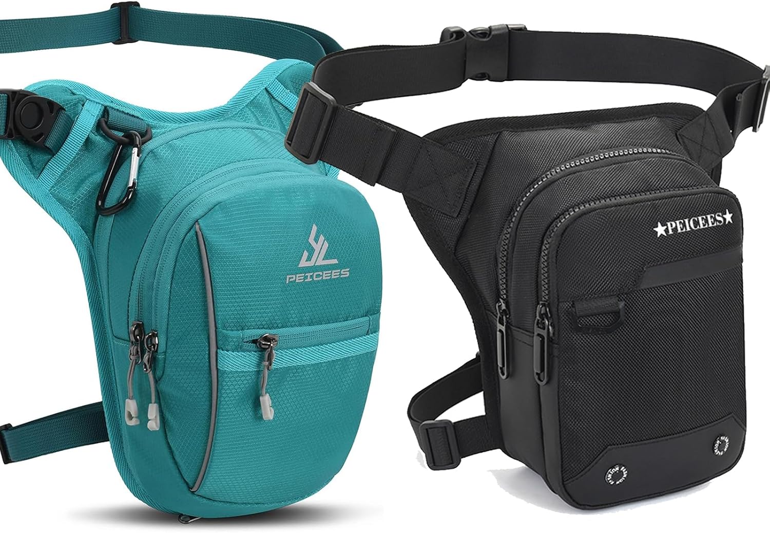 Peicees Drop Leg Bag For Men Thigh Bag With Leg Strap Motorcycle Riding Backpack Women Fanny Pack Hip Pouch For Hiking Cycling Fishing