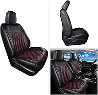 Vista 7 de Huidasource Juego completo de fundas de asiento de automóvil RAV4 de ajuste personalizado, funda de asiento de cuero de cobertura completa