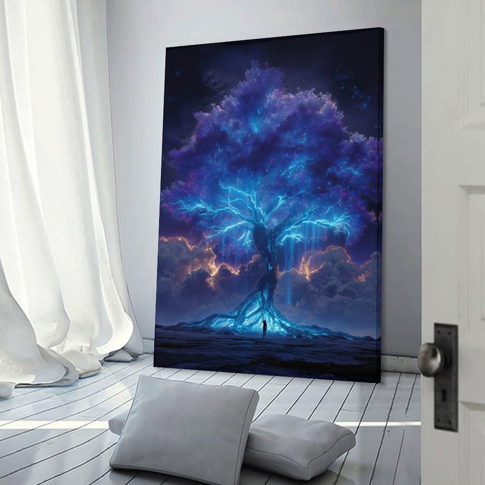 Junmoney Frame-Mystical Tree Wall Picture Print Mystical Tree, 20X30inch(50X75cm), For Hallway, Bedroom Or Modern Interiors, Thoughtful Wall Decor For Art Lovers
