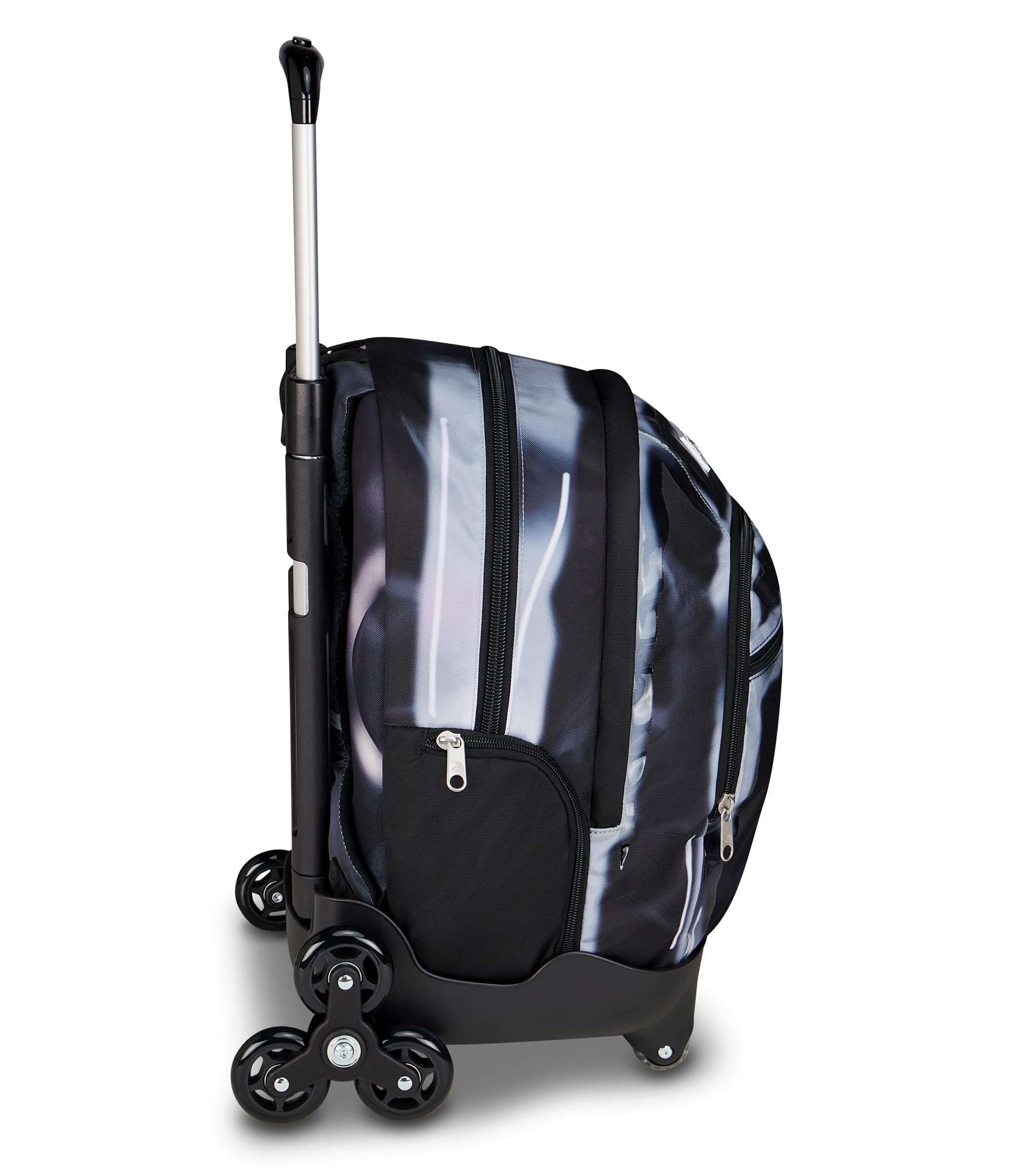 Seven Trolley Scuola Comby 8 ruote SHADOWS OF COLOR, Nero, 31 L, Scomponibile, Uso zaino, Barra telescopica regolabile, Tasca attrezzata, Tasca porta pc, Scuola elementare e media, Bambini, Ragazzi
