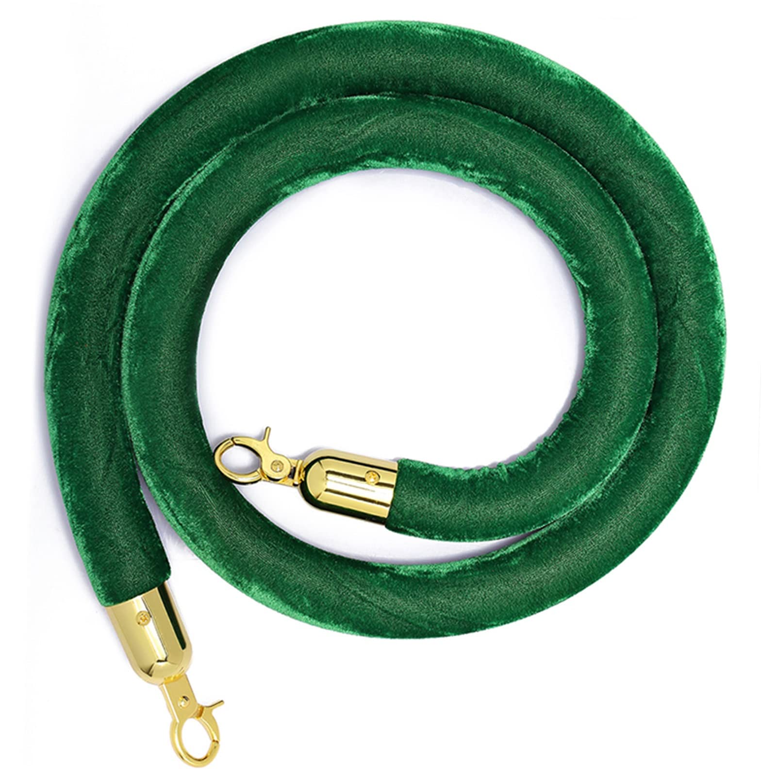 ZBBGTJK Crowd Control Rope 10ft Silver Hook Queue Ber Thick Post Stanchion Ropes for Event Line Management Safety Rope for Queueing and Crowd Management
