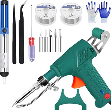 Internally Heated Industrial Laser Welding Tools, 2025 New Industrial Laser Welding Machine, Automatic Tin Feeding, Internally Heated Manual Soldering Gun for Industrial & DIY Internal Heat-Green