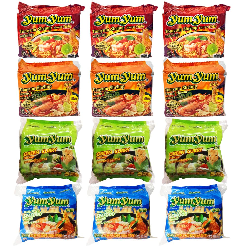 Amazon.co.jp: ヤムヤム・タイラーメン 70g×5袋入×12個セット（4種×3個