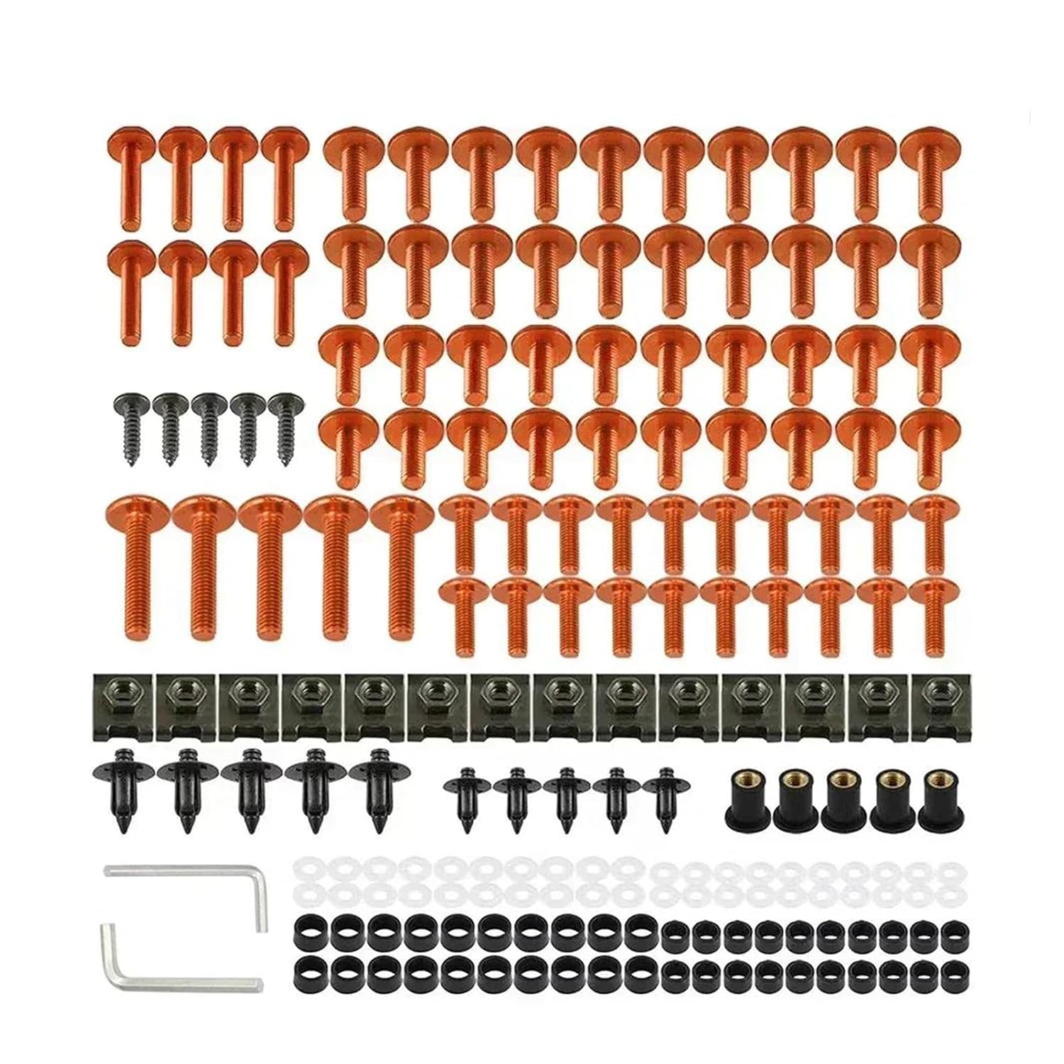 Śruby owiewki Nakrętki Zaciski Podkładki Dla NIKEN GT Tenere700 XT1200ZE Super XT 350 225 250(Orange)