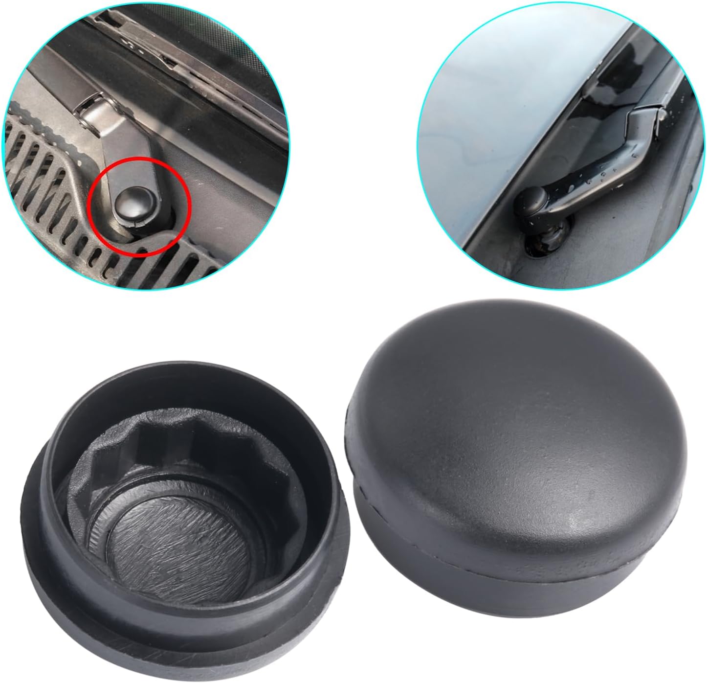 2Pcs Auto Car Plastic Front Windscreen Wiper Arm Nut Cap Bolt Rocker Cover For Skoda For Octavia MK1 1U MK2 1Z MK3 5E 5N0955205