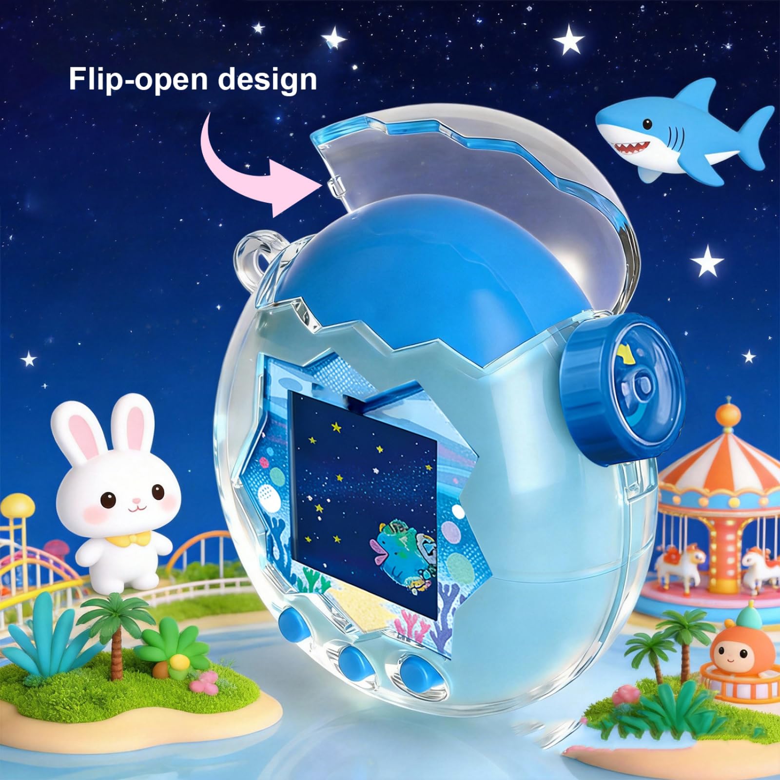 Per Tamagotchi Paradise Console di gioco Custodia rigida per PC Anticaduta Custodia protettiva trasparente Accessori per giochi antiscivolo (Trasparente)