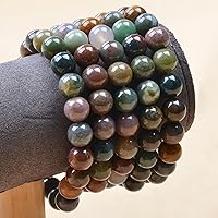 Vista 571 de MASSIVE BEADS Pulsera elástica de yoga hecha a mano con piedra natural, cristal curativo, energía, regalos para adultos unisex de 0.157 in, 0.236