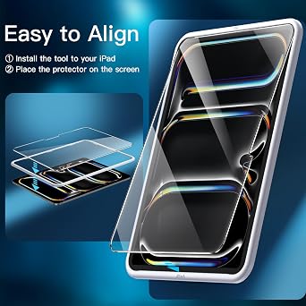 JETech Screen Protector for iPad Pro 13 M5/M4 (2025/2024), 2+2 Pack