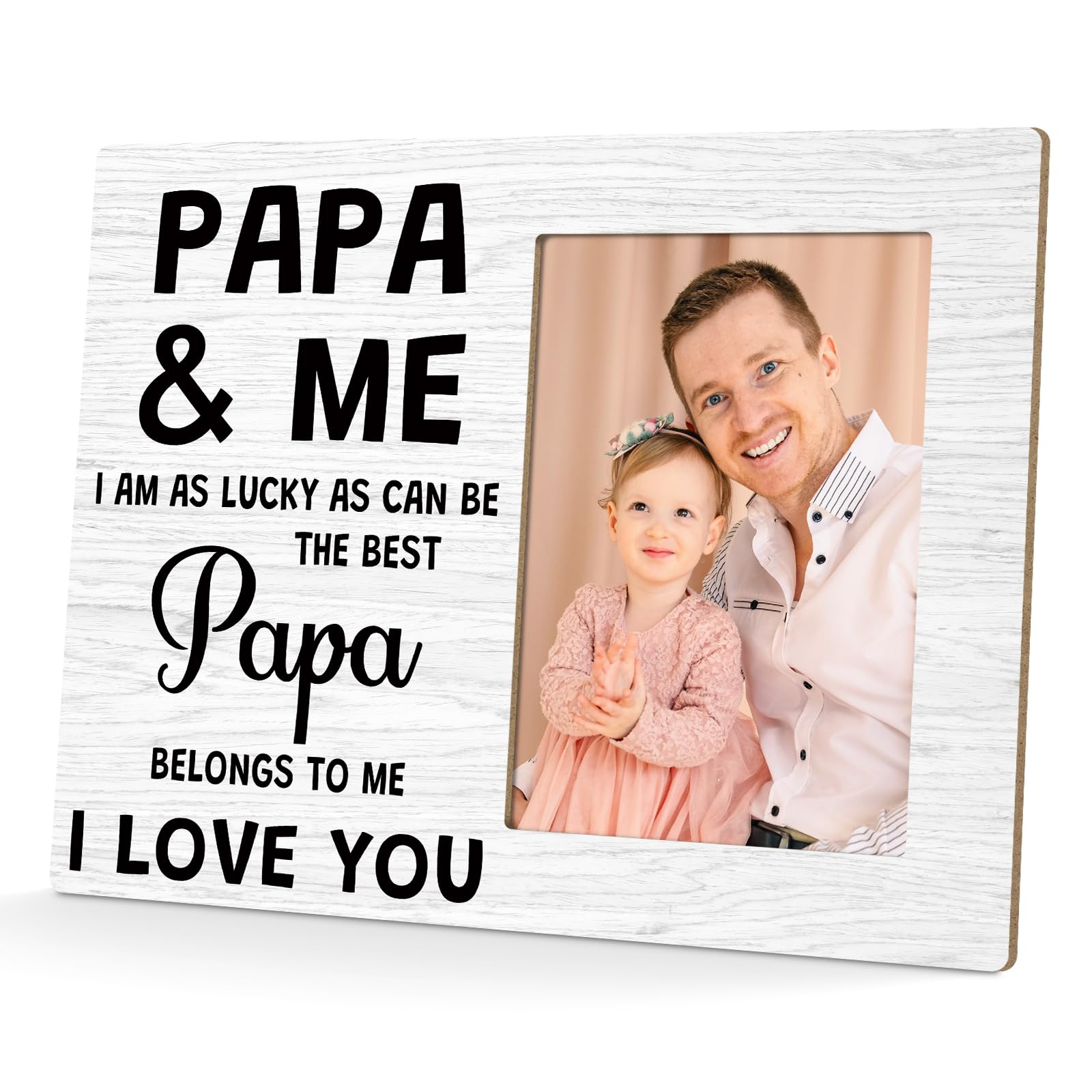 Papa Gifts for Grandpa Papa Gifts from Grandchild Wood Picture Frame Grandpa Grandfather Present from Granddaughter Grandson Wood Picture Frame Birthday Present for Grandfather 4 X 6 Inch Photo
