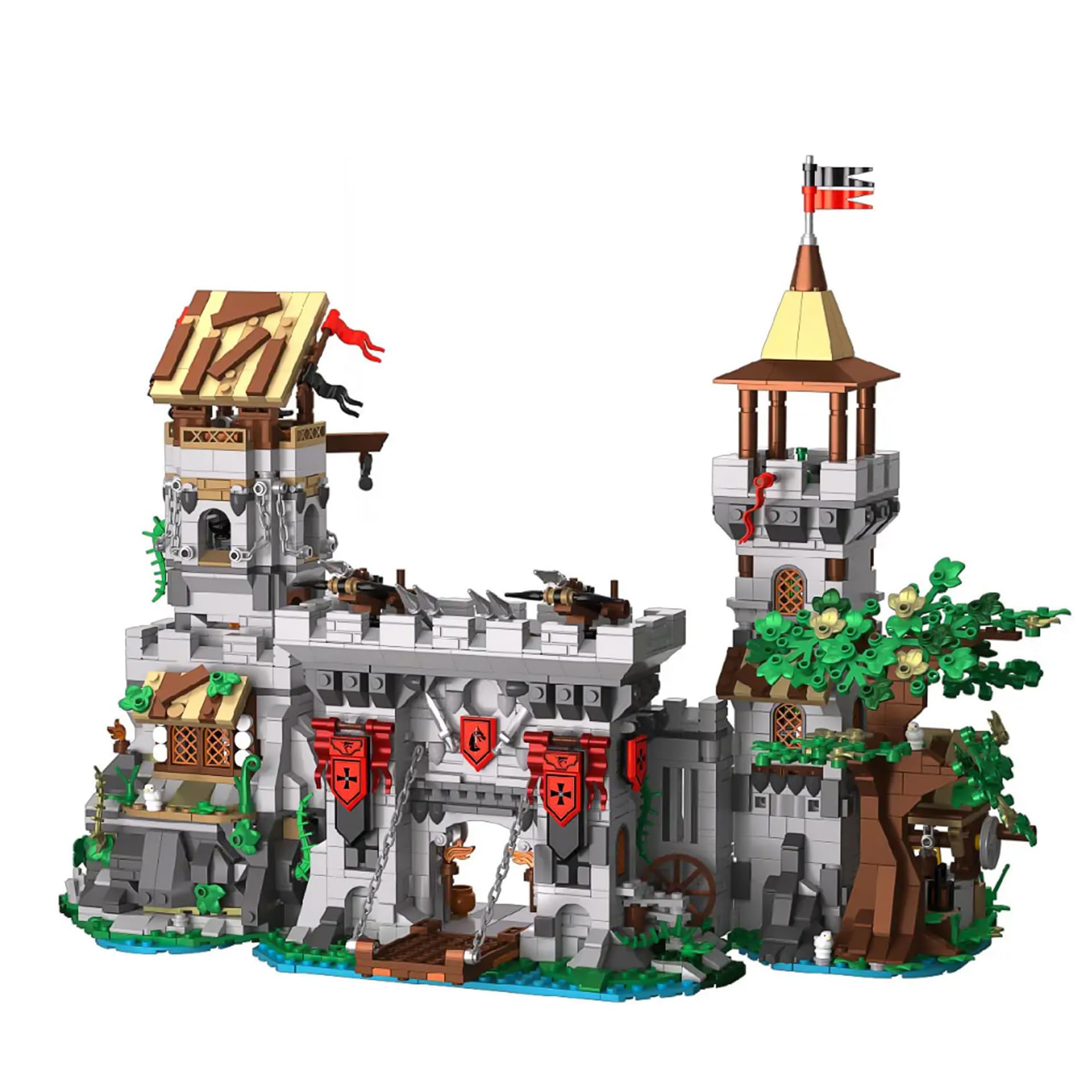 YILETKC Heilige Ritterburg Bausteine Bausatz, 2568 Teile Schloss Klemmbausteine Bauklötze Modellbausätze, MOC Bausteine Architektur Spielzeug Modell Set, Geschenk für Teenager und Erwachsene