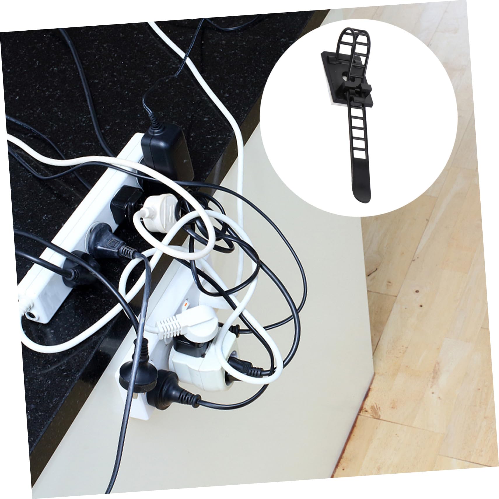OSALADI 150stücke Selbstklebende Kabelclips Verstellbare Kabelbinder Für Effektives Kabelmanagement Praktische Halterung Für Lade Und Stromkabel Für Schreibtische Und Tv-möbel Ordnung