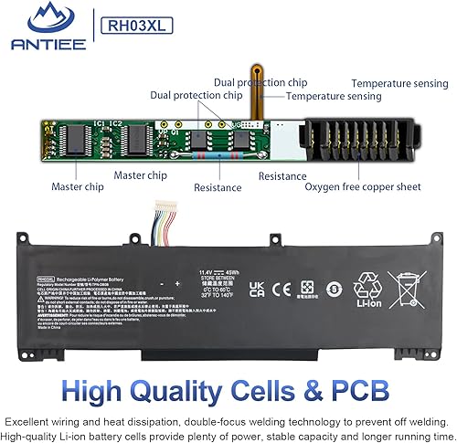 Miniatura 4 de ANTIEE RH03XL - Batería para portátil HP ProBook 430 440 445 450 630 640 650 G8 Series HSTNN-IB9Q HSTNN-OB1T HSTNN-DB0B HSTNN-UB7X M01524-1D1