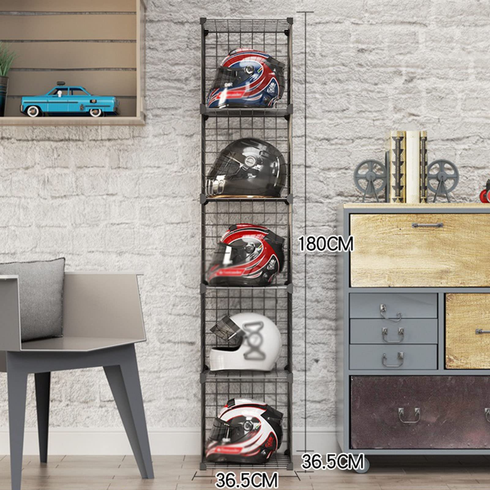 Caja Organizadora De Sombreros Soporte para Casco De Motocicleta Montado en El Piso，Vitrina Comercial Moderna para Almacenamiento de Sombreros de Tiendas Minoristas，contenedores Porta Tapas Apilable