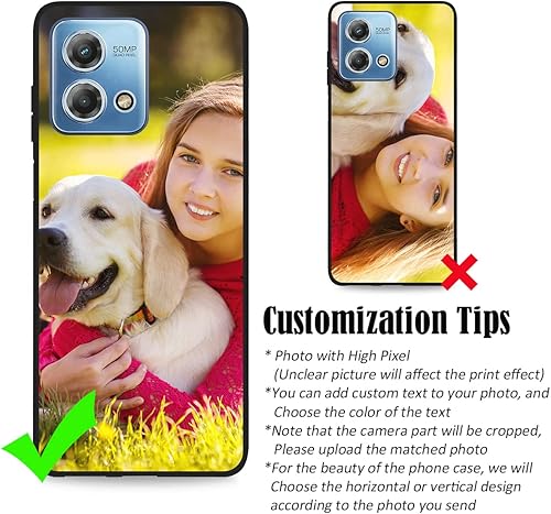 Miniatura 3 de Funda de teléfono personalizable para Motorola Moto G Stylus 2023, nombre de texto con foto personalizada, funda protectora delgada y suave de