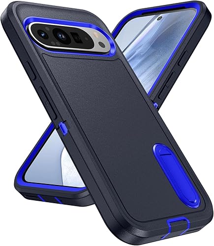 for Google Pixel 9 Pro XL Case 6.8 inch with Kickstand Case 3-Layer Military Gra