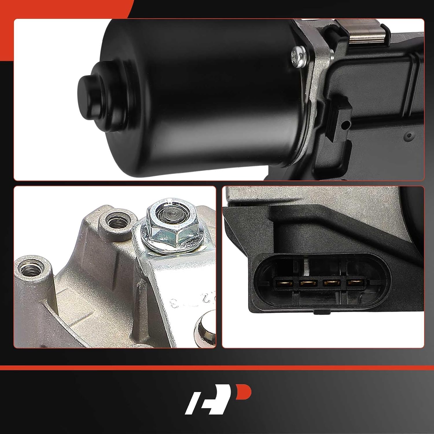 A-Premium Front Windshield Wiper Motor Compatible with Tesla Model Y 2020 2021 2022 2023, 4-Pin, Left Hand Drive