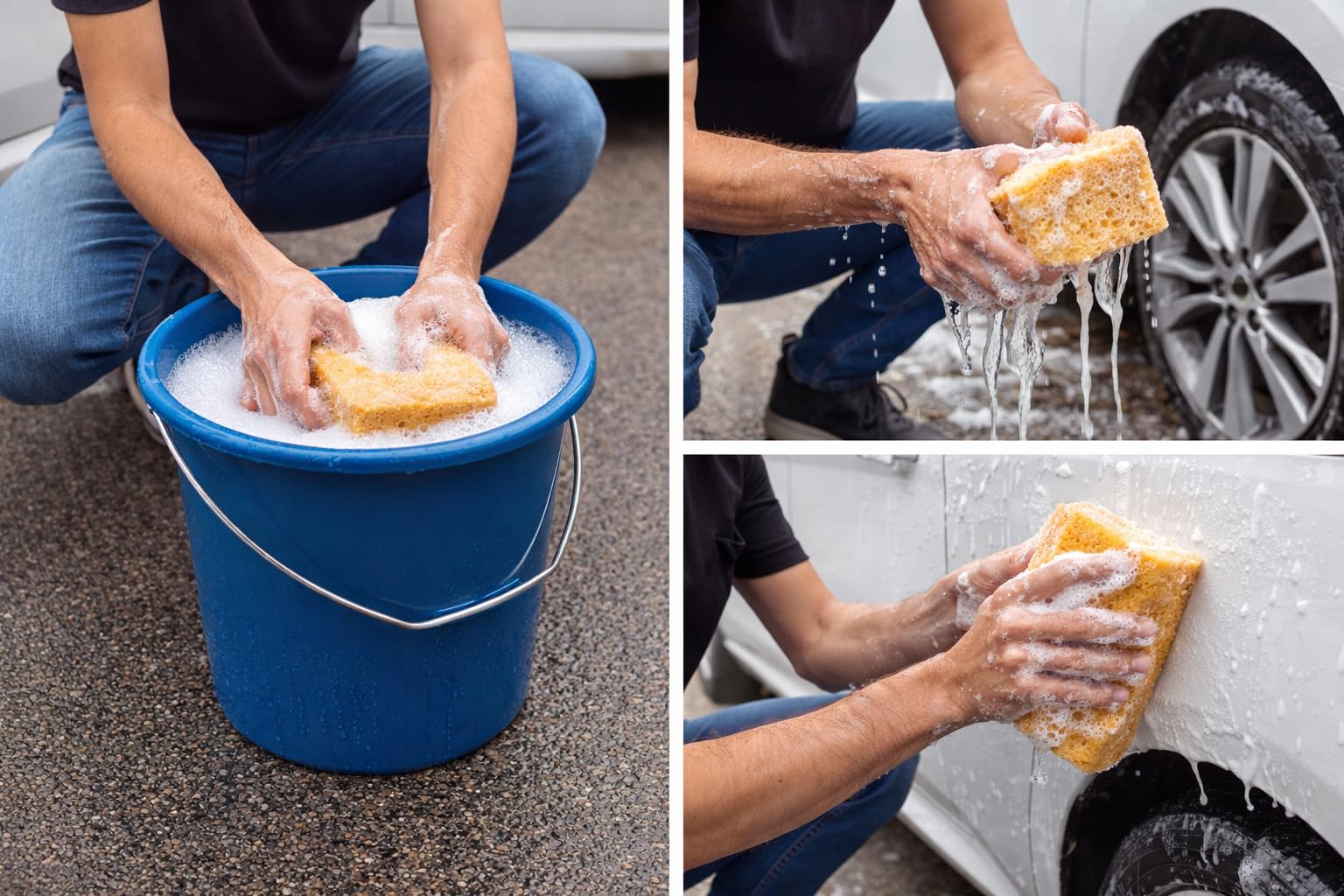 70 Stück Autoschwämme Großpack 150x100x45 mm – Waschschwämme für Autopflege & Reinigung