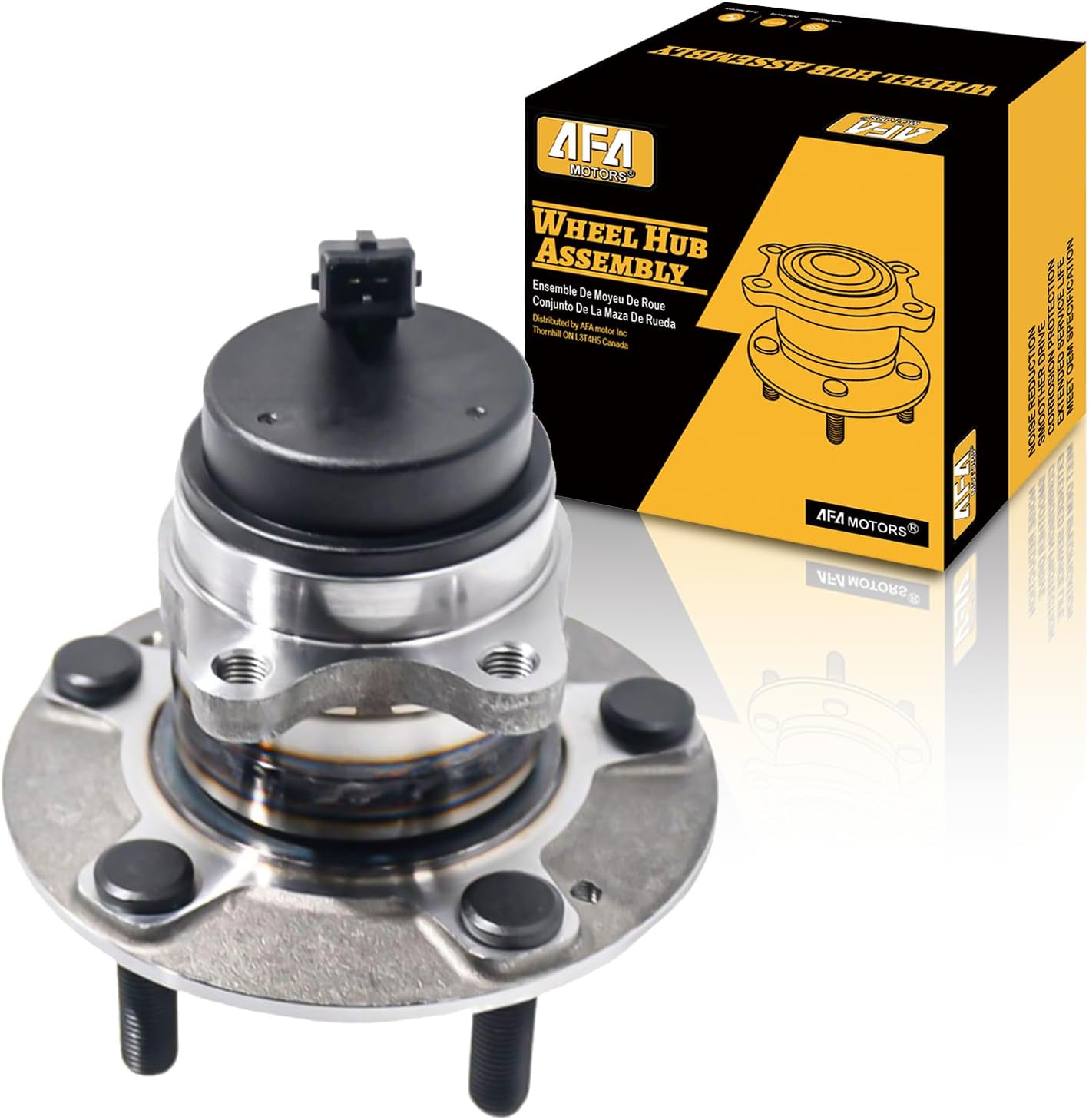 512434 Rear Wheel Bearing Hub Assembly 5 Lugs Compatible with Kia Soul 2010-2013 Low-Runout Wheel Bearing w/ABS