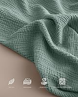 Vista 2 de Blissful Diary Cobertor de Muselina para Lactancia, Cobertor Transpirable para Amamantar con Escote en Arco para Mujeres, Delantal de Lactancia