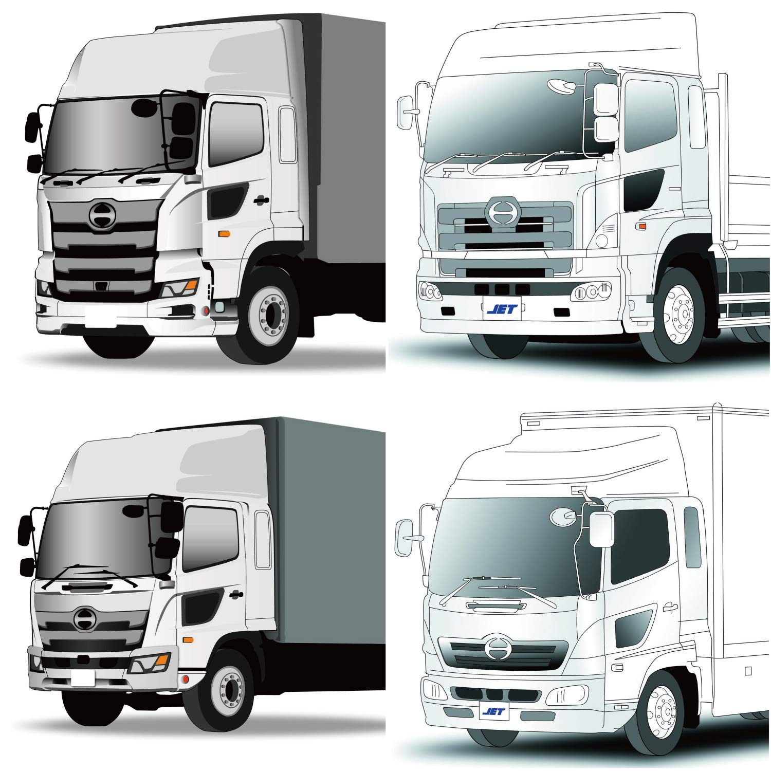 Amazon | JET INOUE(ジェットイノウエ) 安全窓ガーニッシュ 日野用
