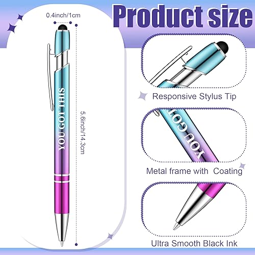 Miniatura 3 de Zonon - Paquete de 12 bolígrafos con frases motivacionales para escuela y oficina, punta fina, escritura uniforme, citas divertidas para regalar a