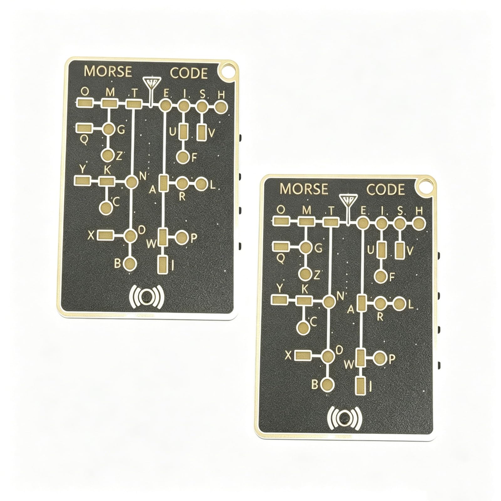 Scheda Trainer Pro per codice Morse, stile PCB professionale con LED interattivi e pulsanti di segnale per adulti, trainer per decodificatore codice Morse con decodifica LED in tempo reale (2pcs)