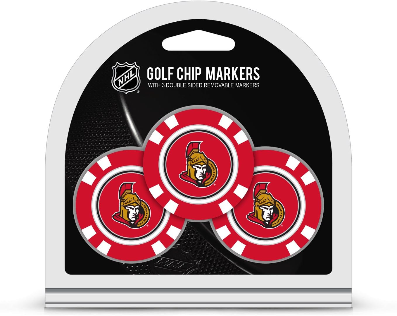 Team Golf NHL Poker Chip Size with Pop Out Smaller Double-Sided Enamel Markers