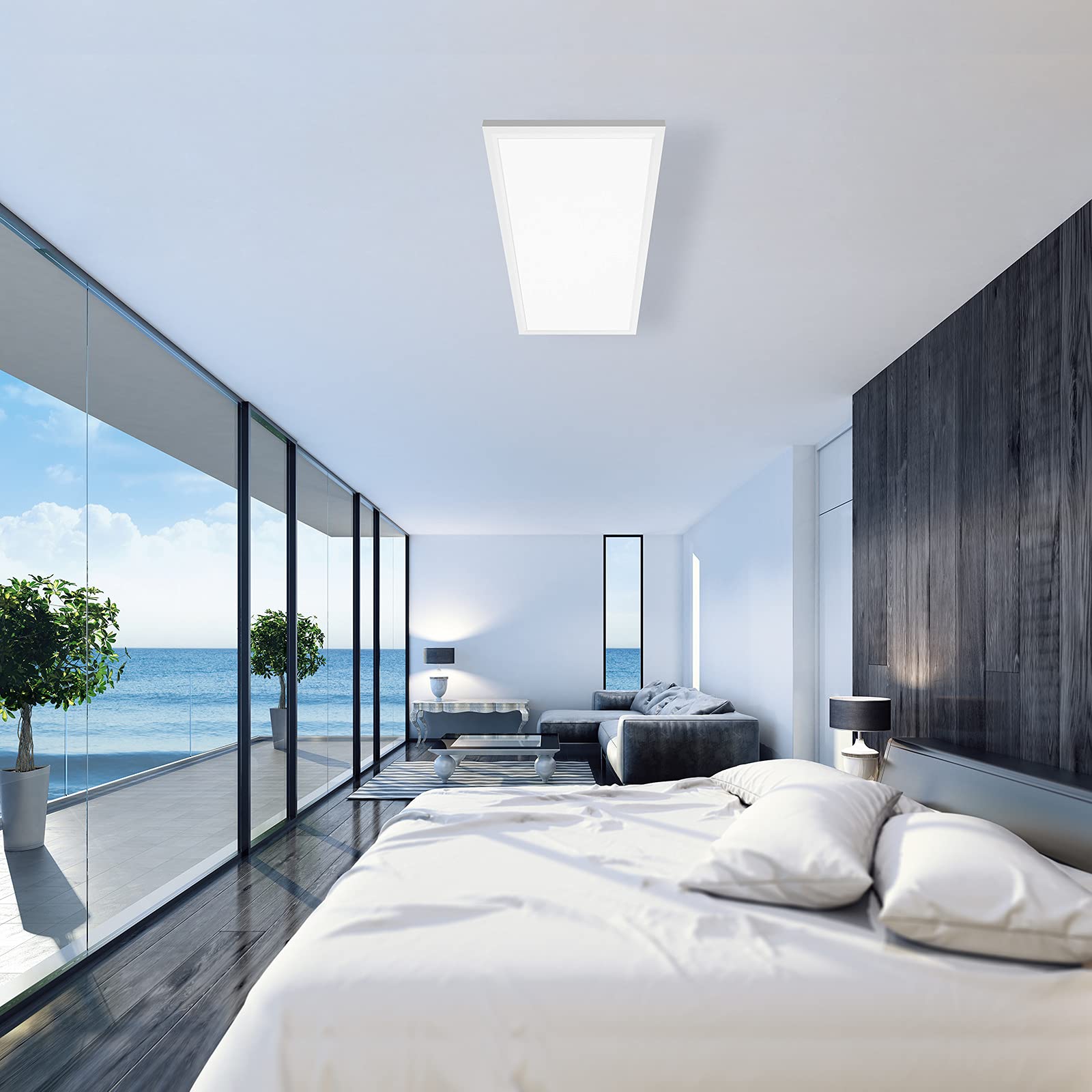 IMPTS LED Panel deckenleuchte warmweiss 30 x 60cm ultra flach Quadrat Deckenleuchte Deckenlampe Deckenstrahler 27W ersetzt 200W Glühbirne 2600 Lumen, Ideal für Schlafzimmer Küche Wohnzimmer
