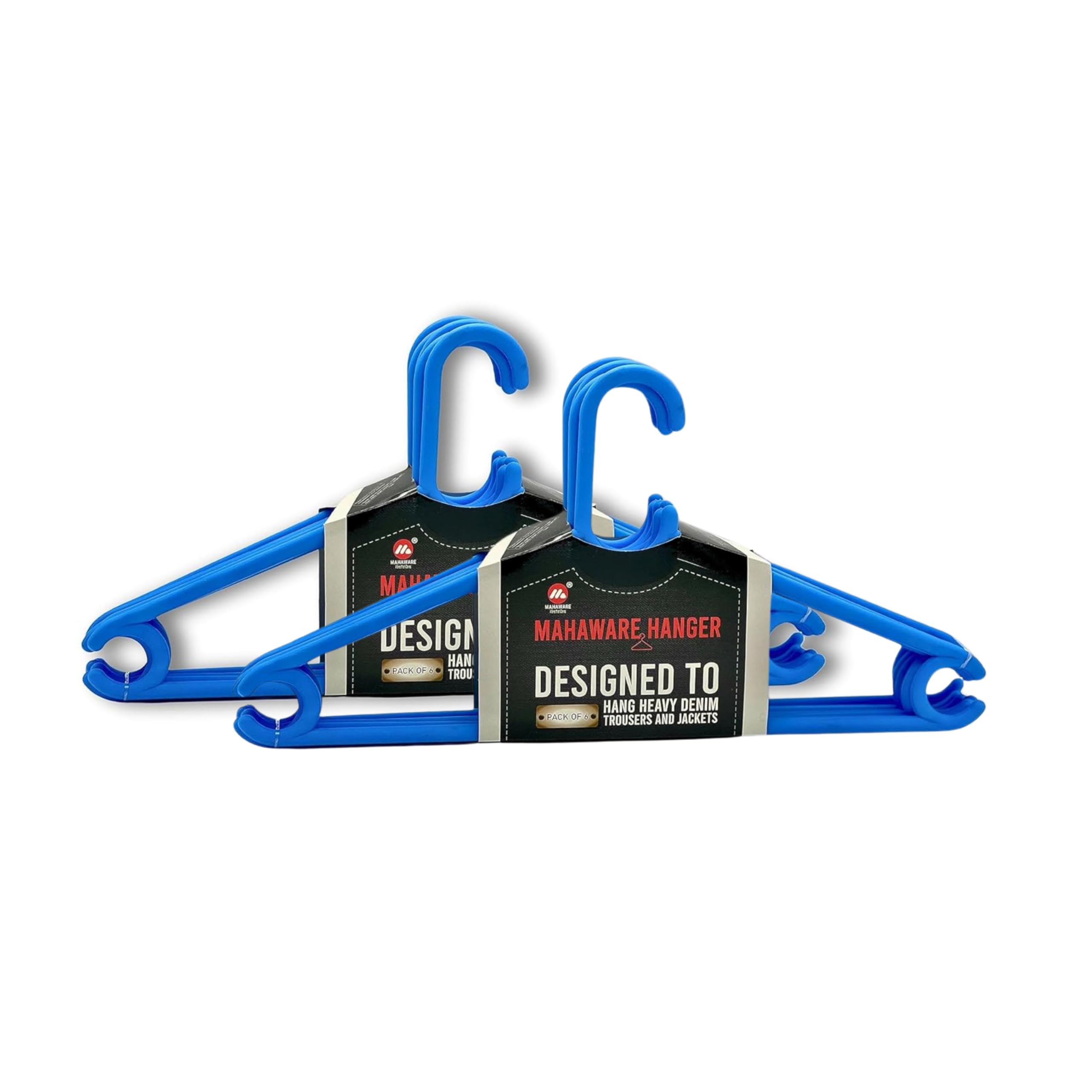 Mahaware Polypropylene Clothes Hanger Pack of 12 | Heavy Duty, Slim Space Saving Hangers for Wardrobe & Closet Organization | Durable Plastic Hangers for Dresses, Shirts & Coats, Blue