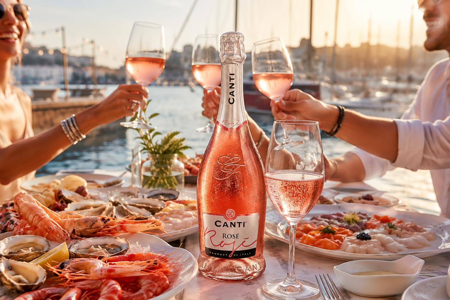 Canti - D.O.C. Cuvèe Rosè, Vin Petillant Extra Sec, Élaboré à Partir du Élaboré à Partir du Cépage Glera et Pinot Noir de Venise, Goût Frais et Fruité, 6x750 ml