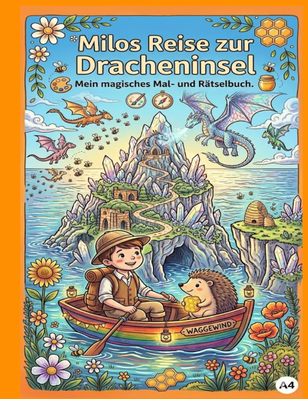 Milos Reise zur Dracheninsel - Mein magisches Mal- und Rätselbuch.: Ein Malbuch und Rästelbuch begleitend zu den spannenden Abenteuer von Milo und seinen Drachenfreunden (Milos magische Abenteuer)