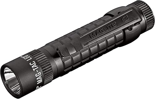 Miniatura 11 de Maglite Mag-Tac – Linterna LED de bolsillo, 2 celdas CR123, bisel coronado, negro mate Negro,Gris (Urban Grey),Verde