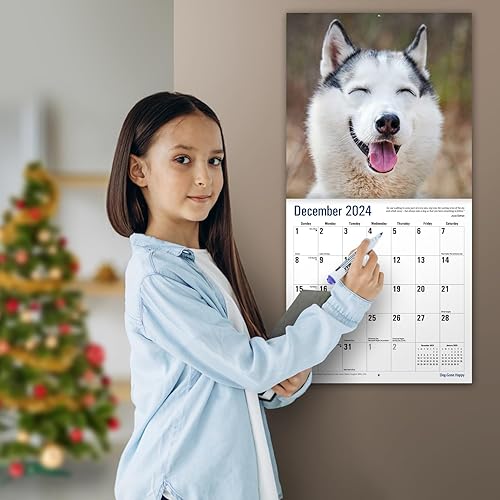 Miniatura 4 de MICASA Dog-Gone Happy 2024 - Calendario mensual de pared colgante  12 x 24 pulgadas abierto  Papel grueso y resistente  Regalo  Lindo perro
