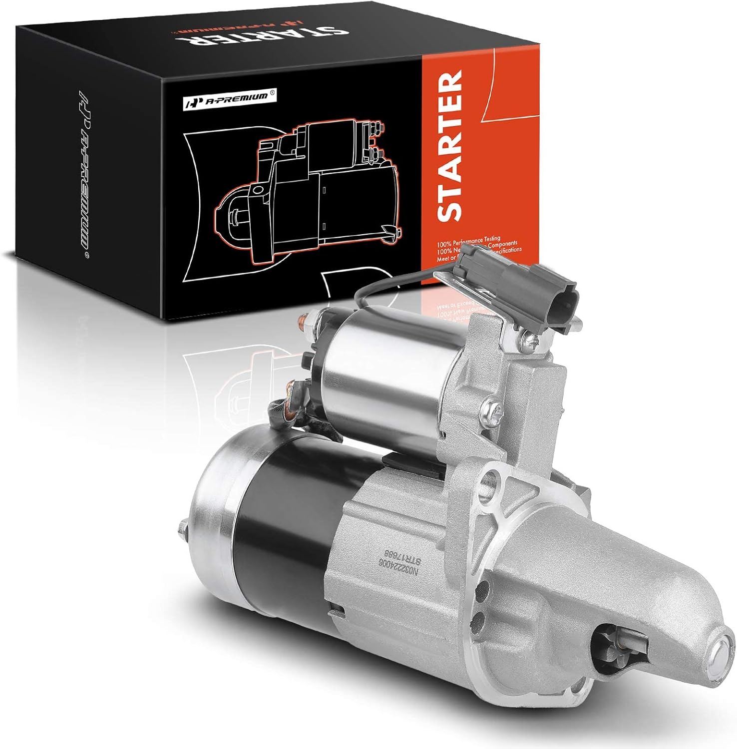 A-Premium Starter Motor Compatible with Nissan 200SX 1995-1998, NX 1991-1993, Pulsar NX 1989-1990, Sentra 1989-1999, 12V 1.2KW 8-Teeth CCW, Manual Trans., Replace# 23300-73C10