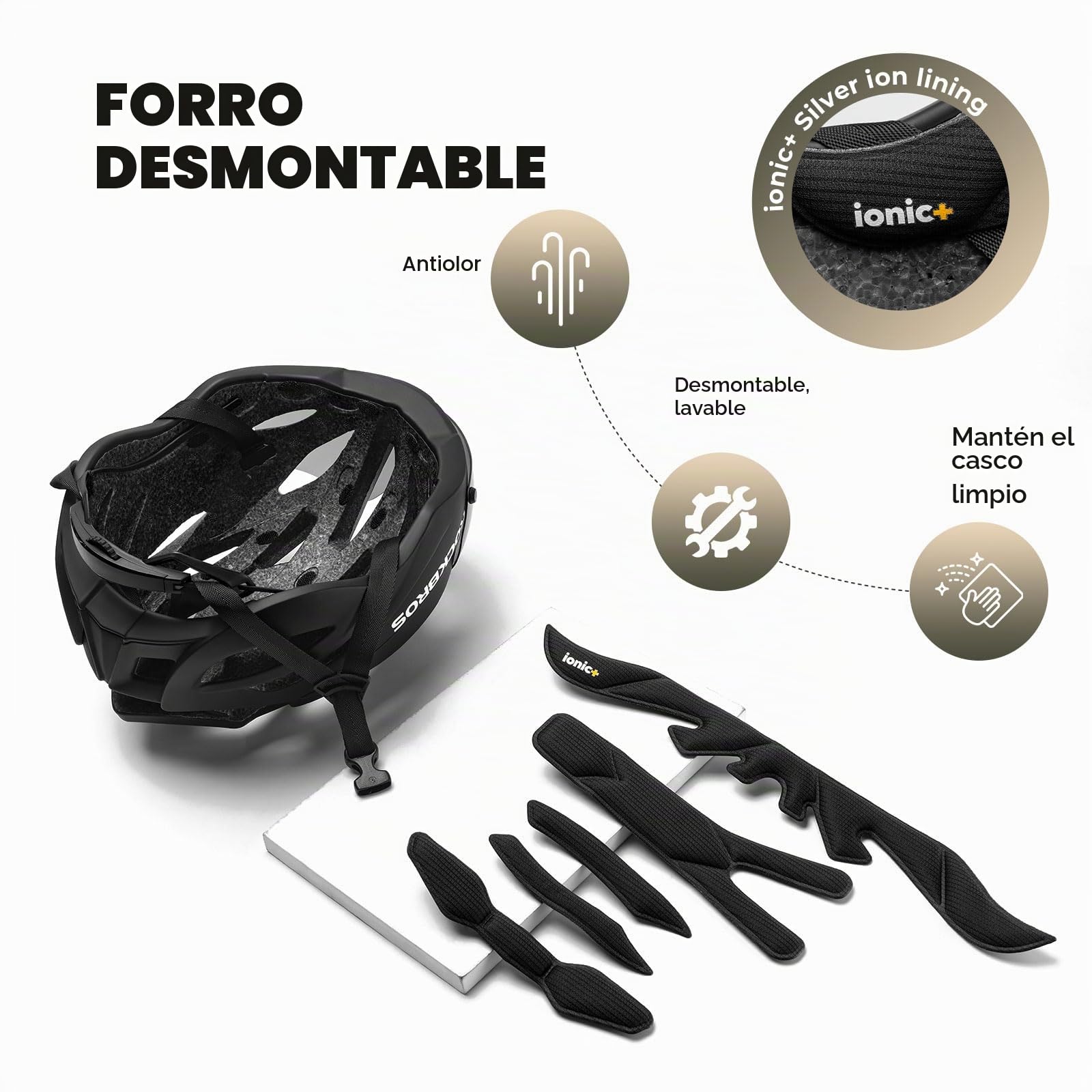 ROCKBROS Casco Bicicleta Adulto con Visera Magnética Extraíble, Casco MTB Bicicleta Carretera Ajustable Casco Ciclismo Ligero con Forro Lavable para Hombre Mujer 58-62cm