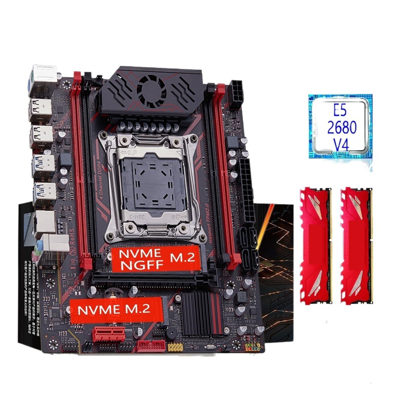 Intel Xeon E5-2680 v4 + X99マザボ + 16GB Atermiter X99 Motherboard Kit Set With Xeon E5 2680 V4 Cpu