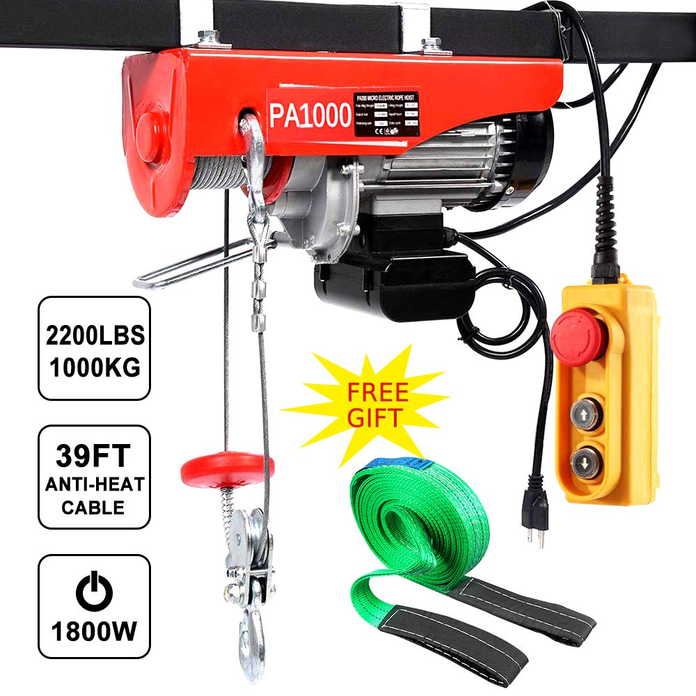 Buy ECO LLC 2200 lbs Lift Electric Hoist Crane Remote Control(with